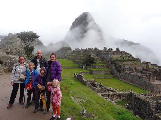 Arriving in the clouds at dawn to Machu Picchu - New Year's Eve 2012