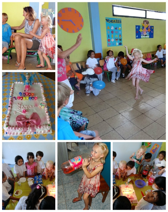 My 5th birthday party at school in the Galapagos