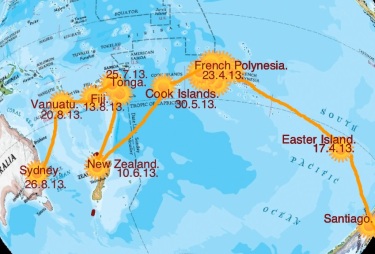 Our Pacific Island Hopping (well leaping) including New Zealand