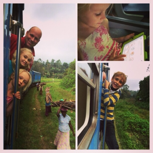 Wonderful train journey in Sri Lanka, Lara takes a hort break from the views for some maths!