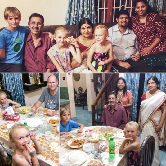Our wonderful family hosts in Kerala 