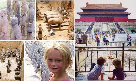 The Terracotta Army at Xian and the Forbidden City in Beijing 